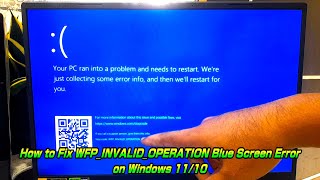 How to Fix WFPINVALIDOPERATION Blue Screen Error on Windows 1110 StepbyStep [upl. by Aviva742]