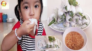 How to make Fresh spring roll  NAEM or KUONG  Khmer food Asain food [upl. by Lars235]