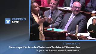 Taubira  ses coups déclat à lAssemblée [upl. by Wesley]