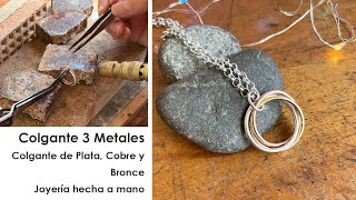 Te enseño a hacer un Collar Fácil en Plata Cobre y Bronce Tutorial de joyas navideñas paso a paso [upl. by Sarah360]