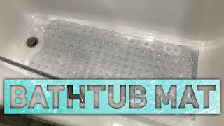 Nonslip Bath Tub Shower Mat with Suctions Cups Review [upl. by Bordie376]