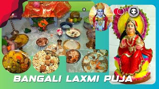 How to perform laxmi Puja at your home Bengali Style  Cook prasad villfood [upl. by Ioved]