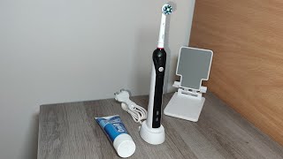 OralB Pro 650 Cross Action Electric Rechargeable Toothbrush Review [upl. by Caton]