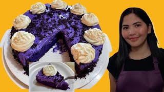 How to make Ube cake  Moist and delicious Ube cake easy step by step tutorial [upl. by Einolem145]