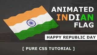 Waving Flag Animation Effects  Pure Html CSS Animated Flag  Tutorial [upl. by Sabian]