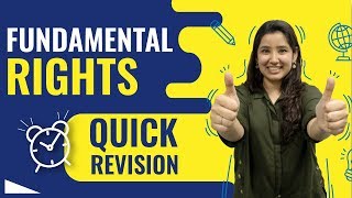 Fundamental Rights Indian Constitution  Quick Revision [upl. by Fessuoy759]