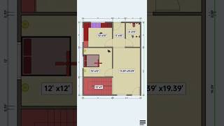 25 x 30 house plan with 3d elevation  25x30 home design shorts house drawing home ghar [upl. by Lenoil]