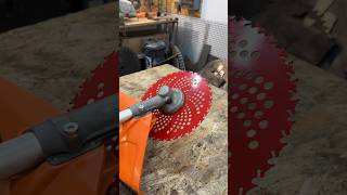 Circular Saw BLADE on Trimmer  trimmer circularsawblade blade trimmerhead grass [upl. by Yhprum481]