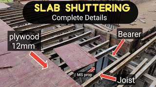 Formwork  Concrete slab and Beam Construction  Shuttering System of slab and Beam [upl. by Yentruok348]