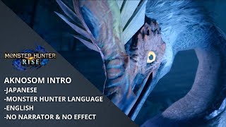 MH Rise Aknosom Intro Japanese  Monster Hunter Language  English  No Narrator amp No Effect [upl. by Ecyned25]