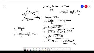 E Trojuholník  všeobecný trojuholník Herónov vzorec [upl. by Yelrihs]