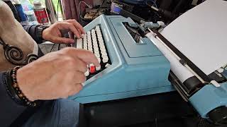 Olivetti Studio 46 typewriter features and demonstration [upl. by Arracot358]