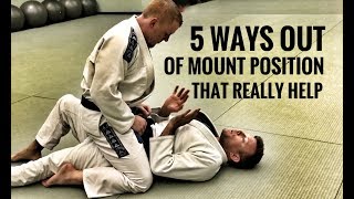 JiuJitsu Escapes  5 Ways Out of The Mount [upl. by Eniarral]