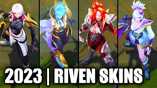 All Riven Skins Spotlight 2020 League of Legends [upl. by Ahsirtal345]