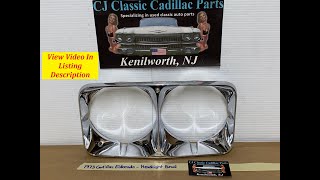 OEM 73 Cadillac Eldorado HEADLIGHT BEZEL CHROME COVER TRIM 1494987 [upl. by Gruchot422]