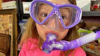 Kids Snorkel Dry Top Snorkeling Set Review [upl. by Arimlede]