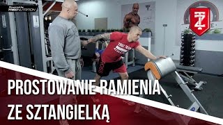 Prostowanie ramienia ze sztangielką  TRICEPS ĆWICZENIA  Podstawy dla początkujących  M Karmowski [upl. by Nilde36]