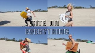 Kite on everything  the unlovely surfer boys  Kiteboarding extreme  Funny kitesurfing [upl. by Hcurob]