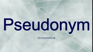 Pseudonym Pronunciation How to Pronounce Pseudonym  Clear and Correct Pronunciation Guide [upl. by Llerrahs]