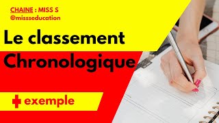 LE CLASSEMENT CHRONOLOGIQUE EXERCICE EXEMPLE PRATIQUE OFPPTTSDTSB MISS S مس إس missseducation [upl. by Celle]