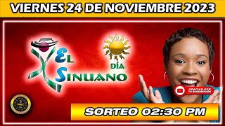 Resultado de EL SINUANO DIA del VIERNES 24 de noviembre 2023 chance sinuanodía [upl. by Elbart]