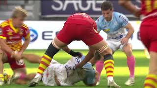 TOP 14  Essai de Gaetan GERMAIN AB  Aviron Bayonnais  USA Perpignan  Saison 20222023 [upl. by Molli]