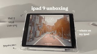 unboxing my ipad 9 amp whats on my ipad ft goojodoq pencil [upl. by Sallyann]