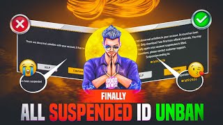 FINALLY FREE FIRE ALL ID UNBAN 🔥  HOW TO RECOVER SUSPENDED ACCOUNT  FREE FIRE ID UNBAN KAISE KARE [upl. by Brandyn]