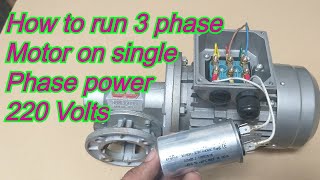 How to run three phase motor with single phase Supply [upl. by Lhary]