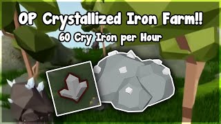 OP CRYSTALLIZED IRON FARM 60 Cry iron Per Hour Roblox Islands [upl. by Twyla]