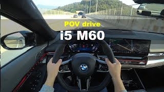 2024 BMW i5 m60 POV drive [upl. by Llertnauq]