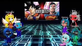 Mlp villains react to Goku vs Superman Death Battle [upl. by Corby]