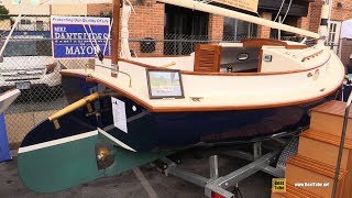 2017 Sanderling 18 Cat Boat  Walkaround  2017 Annapolis Sail Boat Show [upl. by Akenahs]