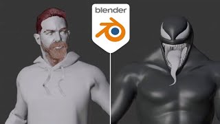 Transform into Venom Animation in Blender [upl. by Mathian945]