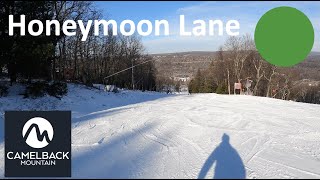 Skiing Upper Marc Anthony to Honeymoon Lane at Camelback Mountain Resort [upl. by Kamaria]