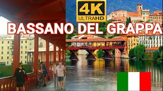 BASSANO DEL GRAPPA WALKING TOUR  ITALY 4K 2021 [upl. by Lennahs]