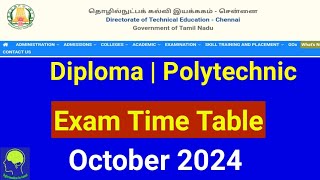 Diploma Exam TimeTable October 2024 Tentative Released [upl. by Gargan483]