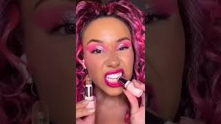 Lipstick eating challenge😳makeup treandinghacks shortsviral youtubeshorts viralvideo [upl. by Robers]