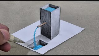 easy amazing 3d drawing on paper step by step  how to draw 3d [upl. by Neeron]