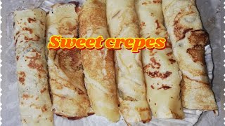 Sweet Crepes tasty and easy 5 mint Recipehomemade crepes recipe by nimo kitchen [upl. by Anaihk]