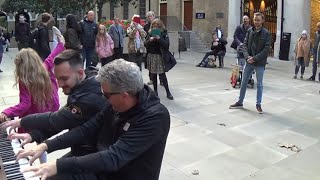 Two Piano Dudes Bash The Baroque  Onlookers Shocked [upl. by Inaluahek]