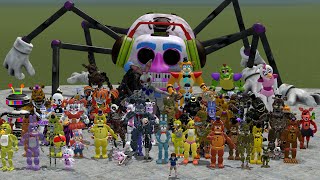 ALL FNAF 19 SECURITY BREACH ANIMATRONICS In Garrys Mod Five Nights at Freddys Security Breach [upl. by Ziul]