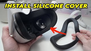 Oculus Quest 2  How to Install the Silicone Cover [upl. by Anazus]