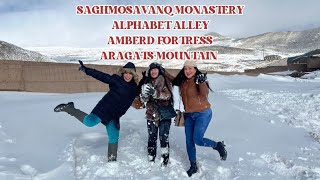 ARMENIA TOUR ARAGATS MOUNTAINSAGHMOSABANQ MONASTERY ALPHABET ALLEY AMBERD FORTRESS day3 [upl. by Esorrebma]