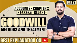 Change in profit sharing ratio and Goodwill  Chapter 2  Accountancy Class 12  Part 8 [upl. by Annanhoj]