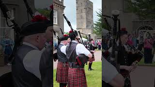 Dufftown pipeband playing Minstrel Boy during Gordon Castle highlandgames 2024 in Scotland shorts [upl. by Anitsirk]