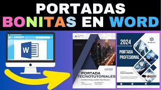 ¡Aprende Cómo Hacer una Portada Bonita en Word Rápidamente [upl. by Cuyler360]