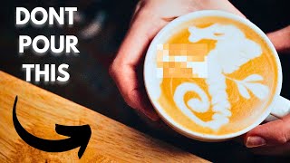 3 Latte Art Pours that WILL GET YOU FIRED [upl. by Orabla151]