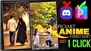 Normal video To Anime Video Convert In Picsart  Stop 🛑 Doma Ai and Discord [upl. by Cut377]