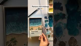 Pantone card challenge Day 1🫶 pantone art challenge painting [upl. by Hazard256]